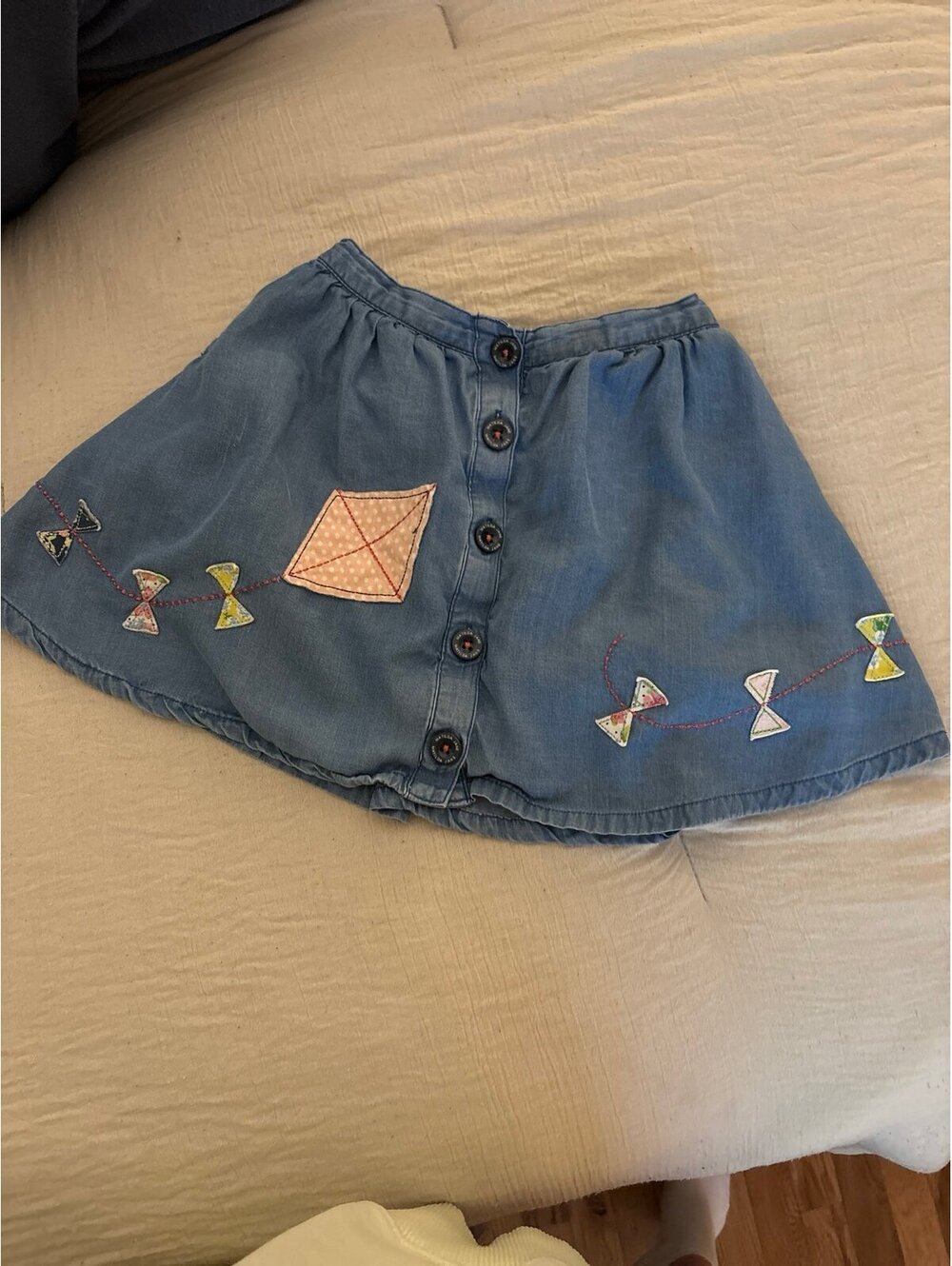 Matilda Jane chambray skirt with kite size 4